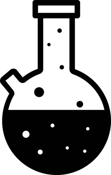 Ikona Eksperymentu Rozwoju Chemii Stałym Stylu — Wektor stockowy