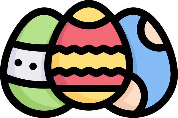 Jour Pâques Oeuf Pâques Icône Oeuf Dans Catégorie Pâques — Image vectorielle