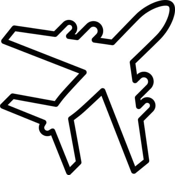 Holiday Plane Summer Icon Outline Style — Stock vektor