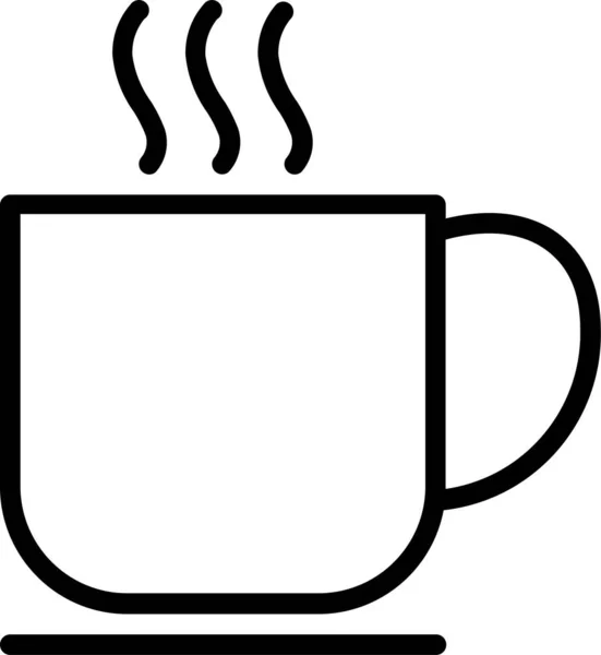 Café Kaffeemaschine Ikone Outline Stil — Stockvektor