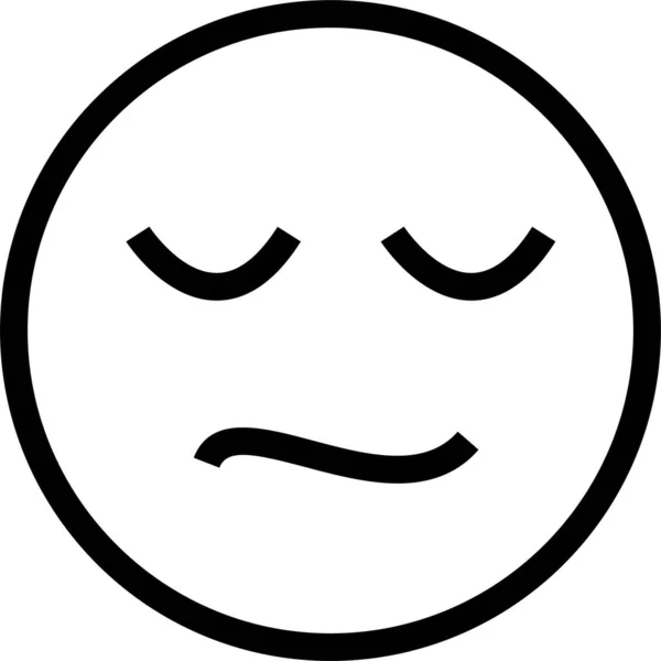 Emoji Emoción Icono Esencial Estilo Del Esquema — Archivo Imágenes Vectoriales