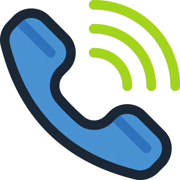 Κλήση Κλήση Εικονίδιο Επικοινωνίας Στυλ Γεμάτο Περίγραμμα — Διανυσματικό Αρχείο