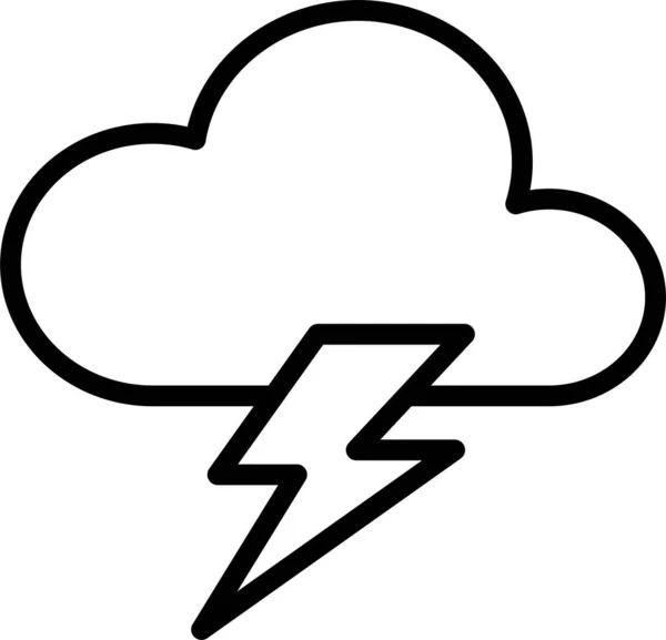 Icono Energía Nube Climática Estilo Esquema — Vector de stock
