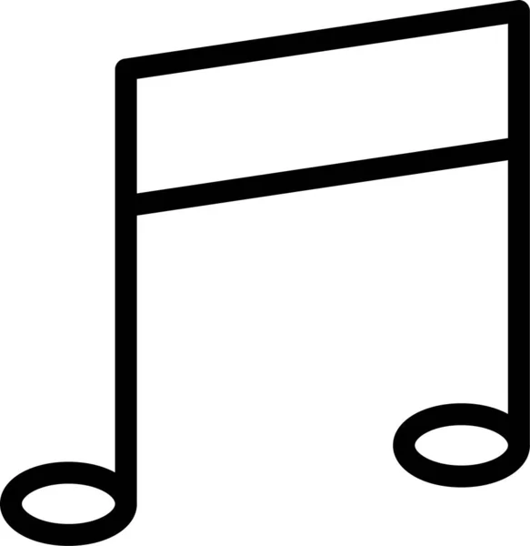Audio Melodie Musik Ikone Umriss Stil — Stockvektor