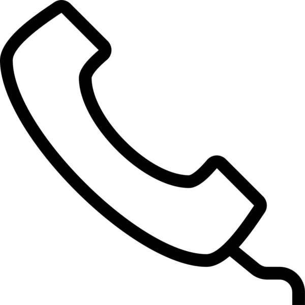 Κλήση Εικονίδιο Επικοινωνίας Κινητό Τηλέφωνο Στυλ Περίγραμμα — Διανυσματικό Αρχείο
