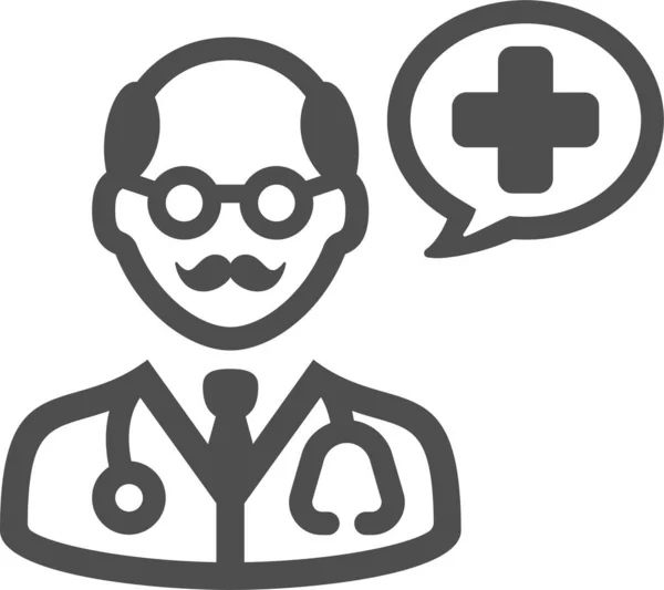 Consultation Doctor Medic Icon — Stock Vector