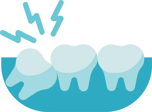Dentista Cuidados Dentários Ícone Odontologia Estilo Plano — Vetor de Stock