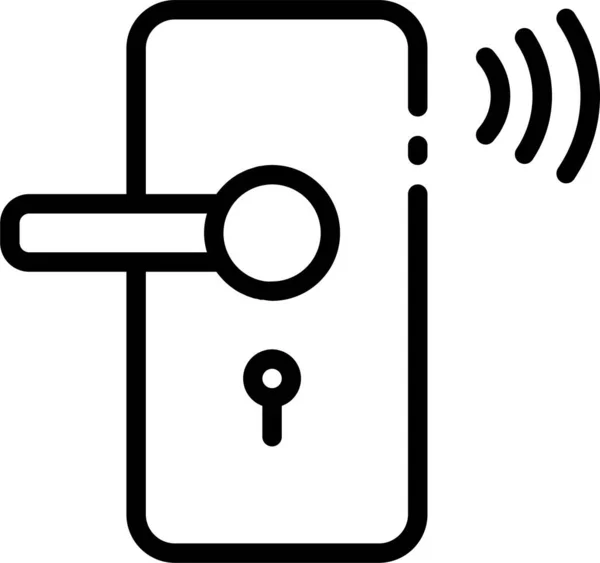 Εικονίδιο Κλειδώματος Ψηφιακής Θύρας Ελέγχου Στην Κατηγορία Ηλεκτρονικών Συσκευών — Διανυσματικό Αρχείο