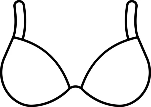 Bikini Podprsenka Ikona Stylu Obrysu — Stockový vektor