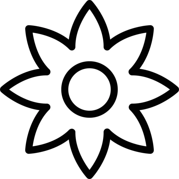 Fleur Nature Fleur Icône — Image vectorielle