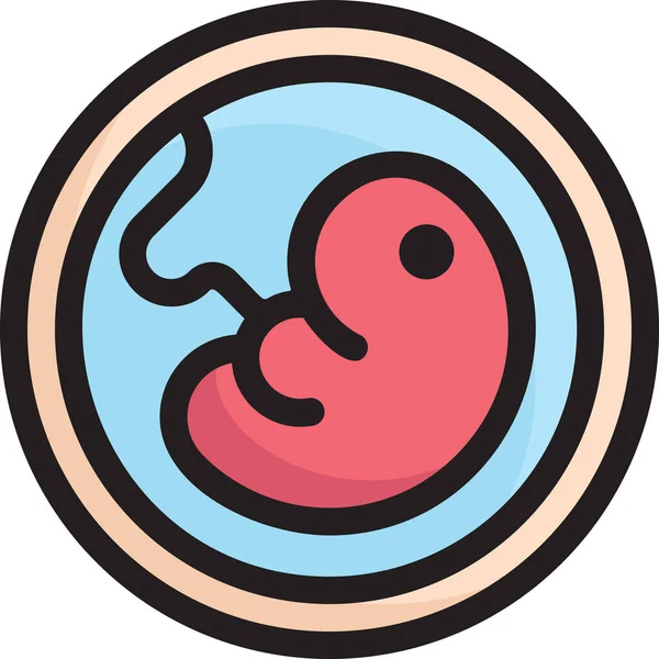 Ikona Embrionu Kliniki Kategorii Szpitale Opieka Zdrowotna — Wektor stockowy