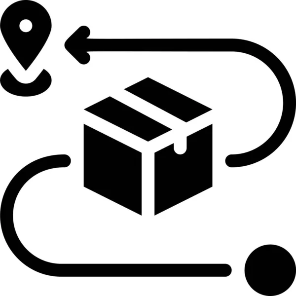 Delivery Destination Tracking Location Icon Shipping Delivery Fulfillment Category — Stock Vector