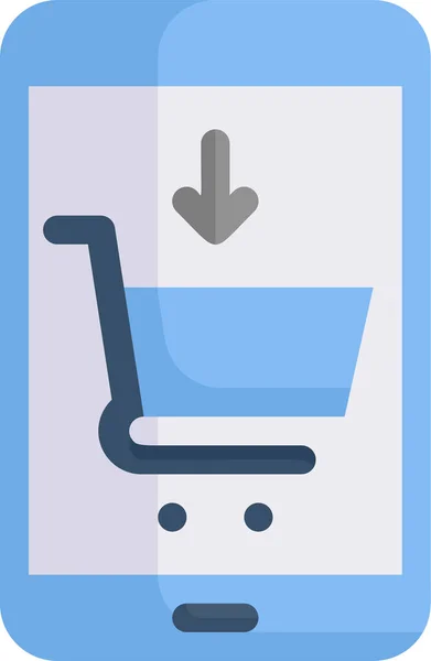 Ecommerce Market Alışveriş Ekommerce Kategorisinde Çevrimiçi Dükkan Simgesi — Stok Vektör