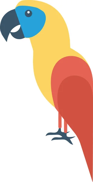 Икона Птицы Летит Попугай Плоском Стиле — стоковый вектор