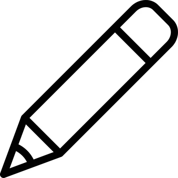 Tasarım Kalem Simgesini Ana Hatlar Biçiminde Düzenle — Stok Vektör
