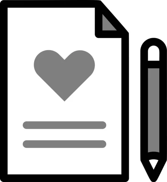 Honeymoon Love Paper Ikone Der Kategorie Liebe Romantik — Stockvektor