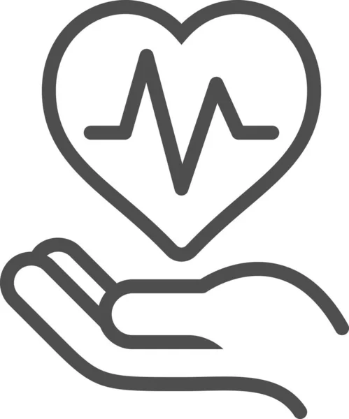 心脏科手心图标 — 图库矢量图片