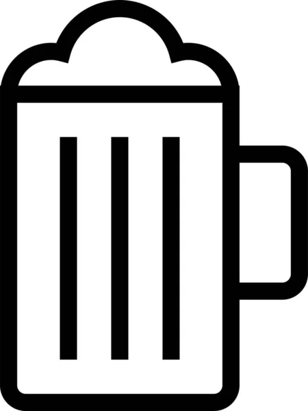 Ícone Garrafa Cerveja Álcool Estilo Esboço — Vetor de Stock