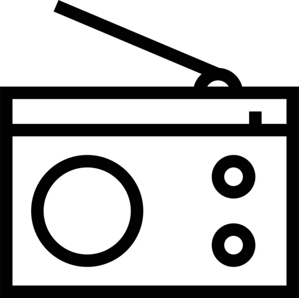 Ícone Som Rádio Mp3 Estilo Esboço —  Vetores de Stock