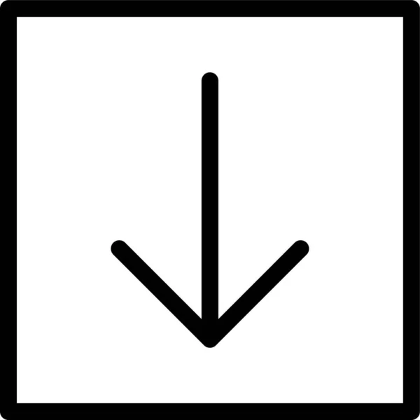Flèche Flèche Icône Direction Dans Style Contour — Image vectorielle
