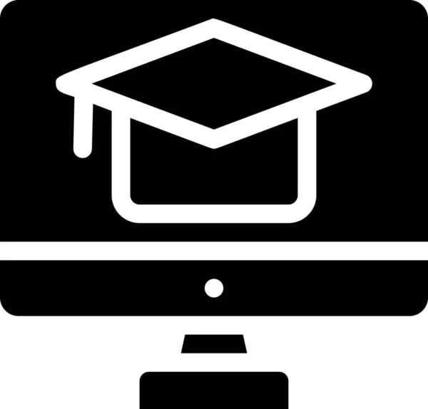 Eラーニング教育学習のアイコン 学校教育カテゴリ — ストックベクタ
