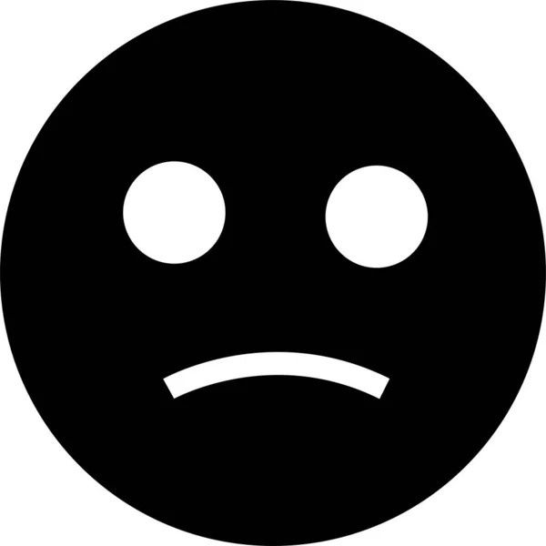 Emoji Érzelem Alapvető Ikon Szilárd Stílusban — Stock Vector
