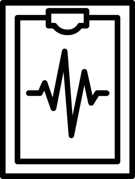 Emergency Healthcare Heartbeat Icon Outline Style — Stock Vector