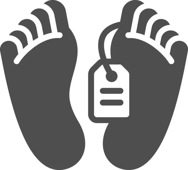 Dead Death Feet Icon Hospitals Healthcare Category — Stock Vector