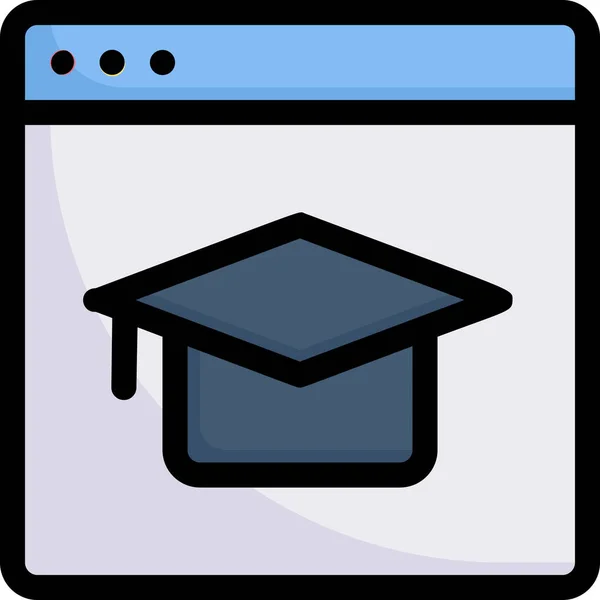 Learning Education Learning Icon Filled Outline Style — Stock Vector
