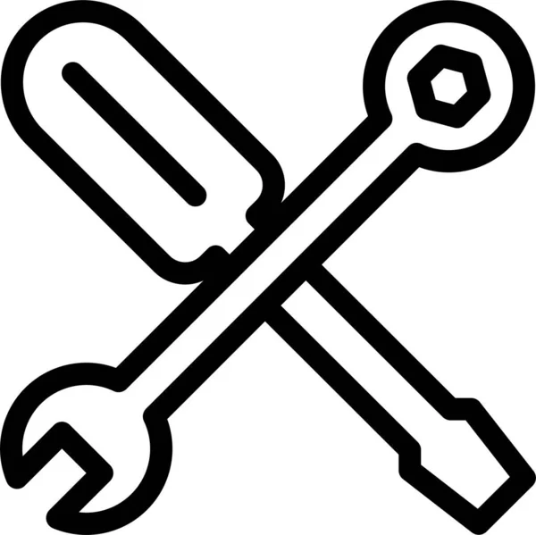 Maintenance Repair Screwdriver Icon Outline Style — Stock vektor