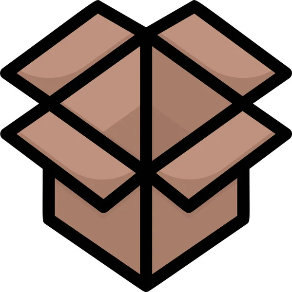配送のカテゴリーにおけるボックス配送物流アイコン — ストックベクタ