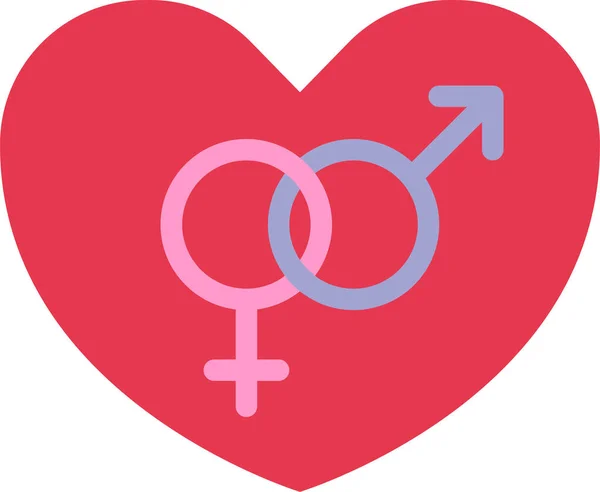 Género Amor Masculino Icono Femenino Estilo Plano — Archivo Imágenes Vectoriales