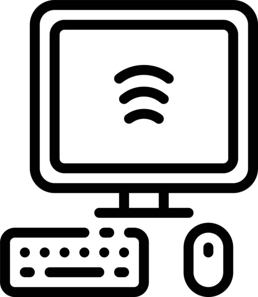 Počítačový Digitální Internet Věcí Ikona Kategorii Elektronických Zařízení Spotřebičů — Stockový vektor