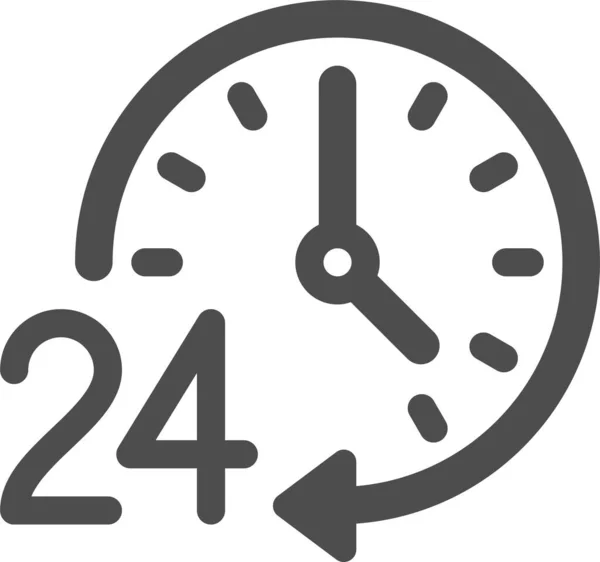 24時間年中無休のアイコン — ストックベクタ