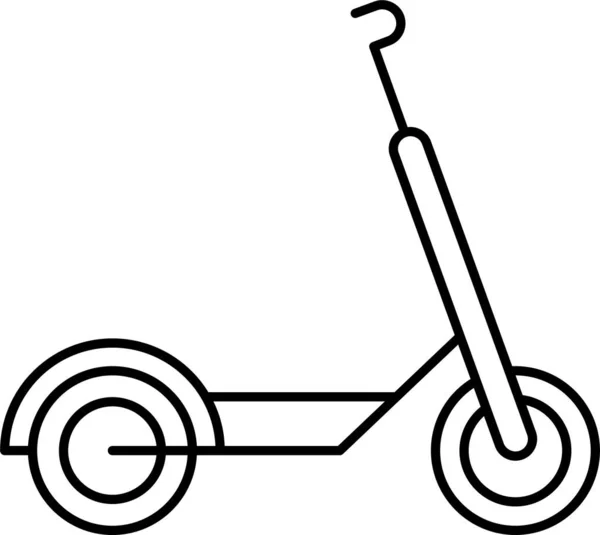 Icône Enfant Cycle Bébé Dans Style Contour — Image vectorielle