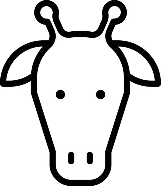 Ikona Zwierząt Kreskówek Fauna Zarysie Stylu — Wektor stockowy