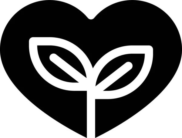 Éco Éco Amour Écologie Icône Dans Catégorie Écologie Environnementalisme — Image vectorielle