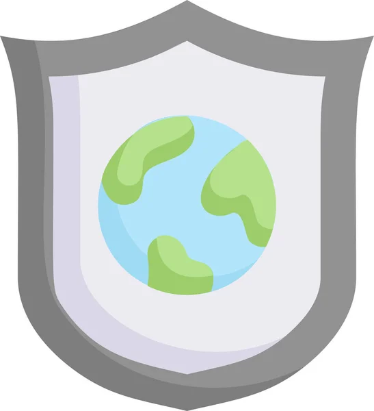 Earth Day Earth Shield Ecology Icon Ecology Environmentalism Category — Stock vektor