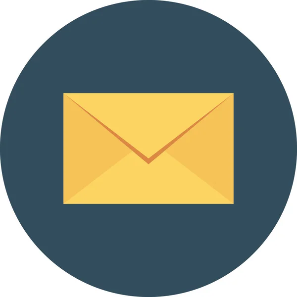 Email Enveloppe Lettre Icône Dans Style Plat — Image vectorielle