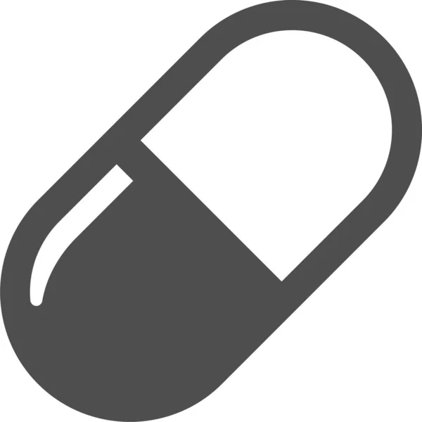 Χάπι Κάψουλα Φάρμακο Εικονίδιο — Διανυσματικό Αρχείο