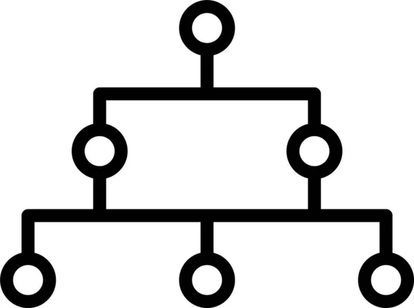 Icon Der Verbindungsnetzwerkorganisation Umrissstil — Stockvektor