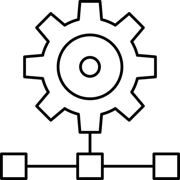 Paramètre Icône Connexion Réseau — Image vectorielle
