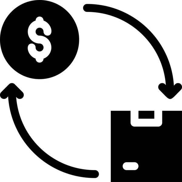 Box Exchange Money Business Buy Icon — Stock Vector