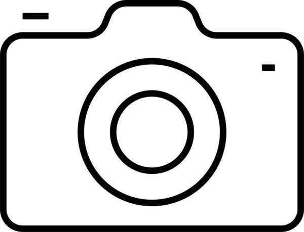 Fotocamera Fotocamera Fotocamera Digitale Icona Stile Contorno — Vettoriale Stock