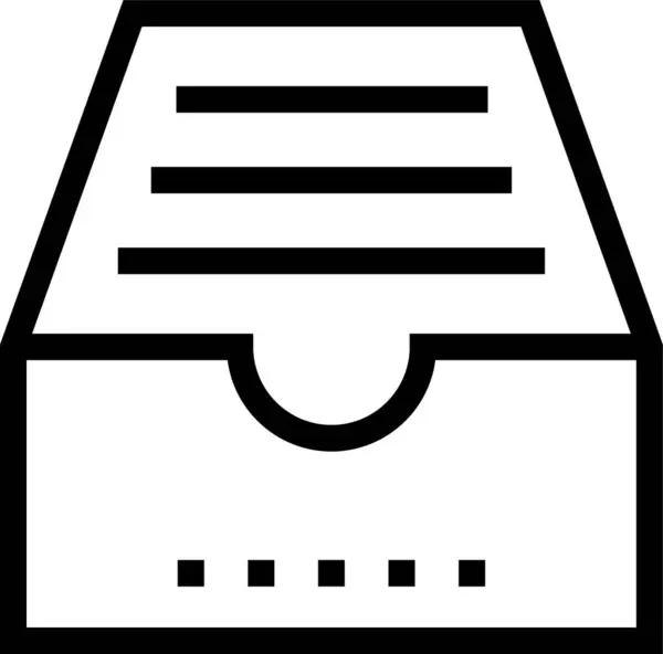 Archive Docs Document Icon Outline Style — Stock Vector