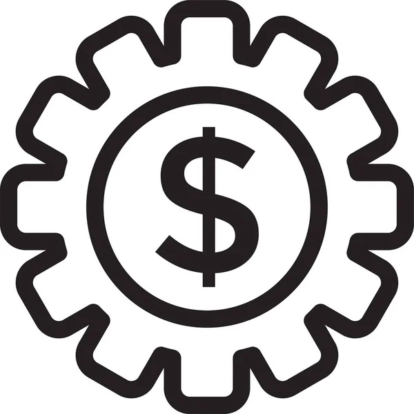 Ikona Konfiguracji Sprzętu Komputerowego Zarysie — Wektor stockowy