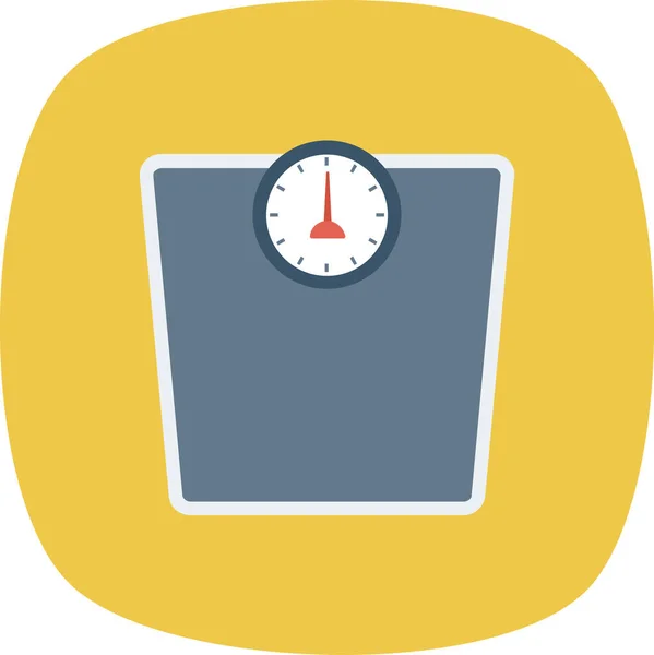 Machine Scale Weighing Icon Flat Style — Stock Vector