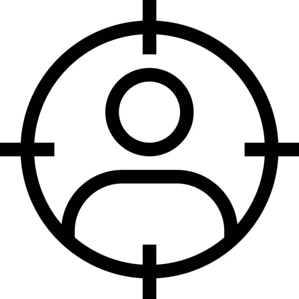 Значок Користувача Цільового Облікового Запису — стоковий вектор