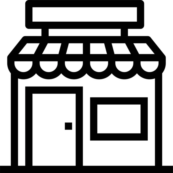 Icono Tienda Venta Comercio Electrónico Estilo Esquema — Vector de stock