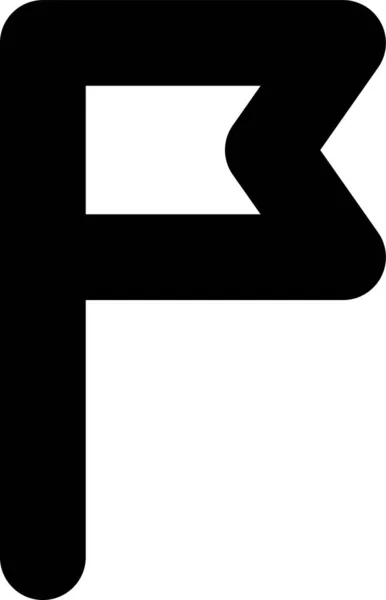 Значок Прапорця Музики Стилі Контур — стоковий вектор